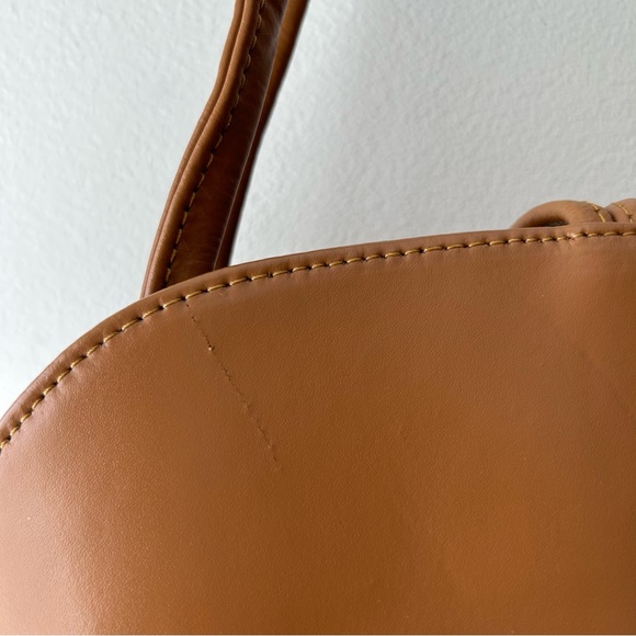 Tiffany and Fred Paris Leather Handbag Purse Brown Tan - Picture 10 of 16